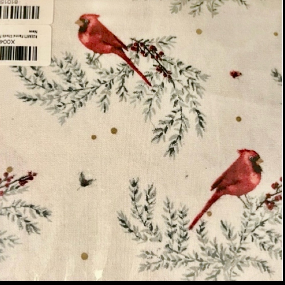 NEW Ruvanti Flannel Sheets Full Size 4 PCS 100% Cotton Breathable Cardinals - Picture 2 of 3
